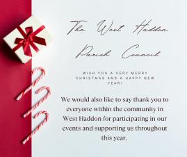 A Merry Christmas and Happy New Year from West Haddon Parish Council